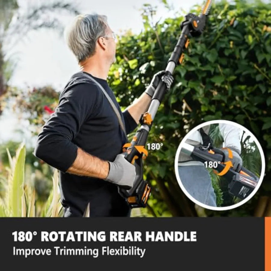Yao Hui Huang 2 In 1 Telescopic Cordless Hedge Trimmer And Pole Saw