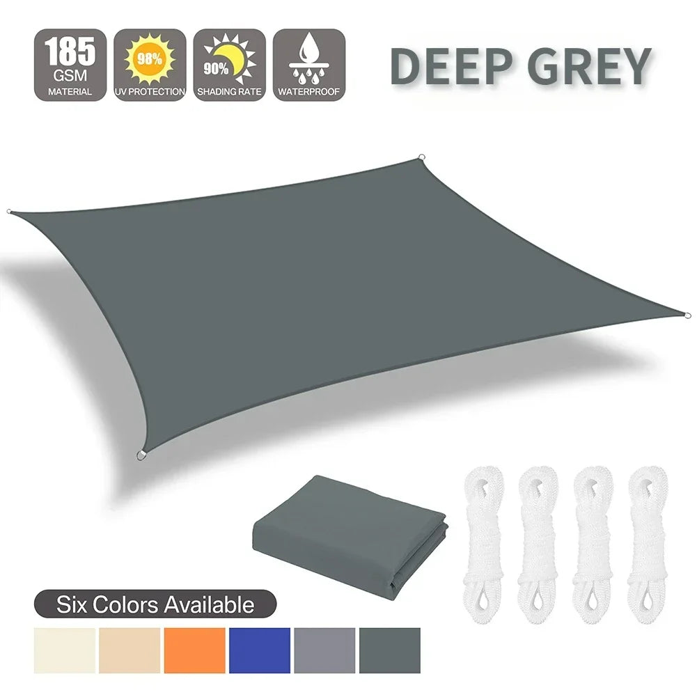 Waterproof Shade Sail for Outdoor Patio and Garden Canopy