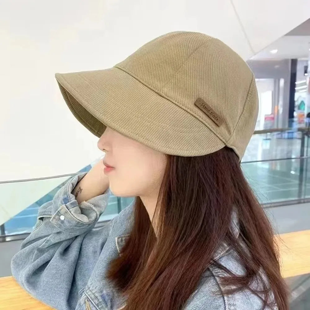 Foldable Cotton Sun Hat For Women With Wide Brim UV Protection
