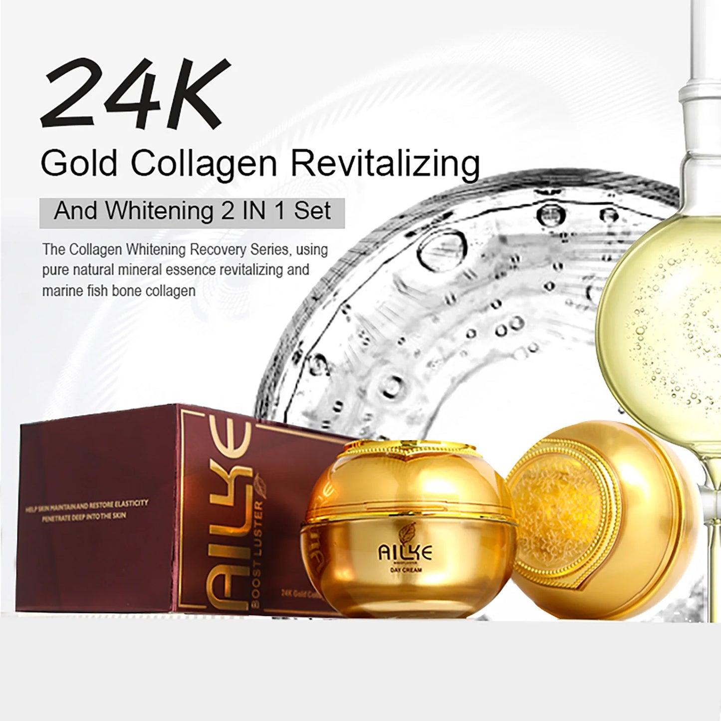 AILKE Facial Skincare Set Whitening Anti Aging Moisturizing