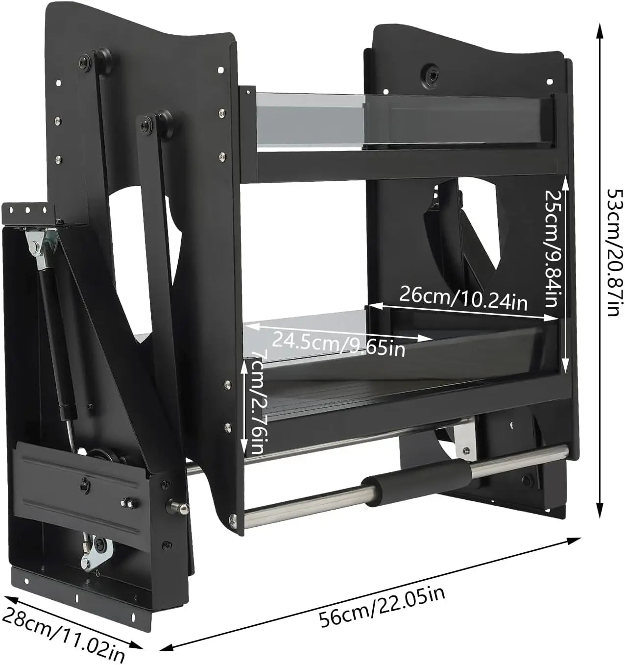 Bymaocar Pull Down Cabinet Organizer Two Tier