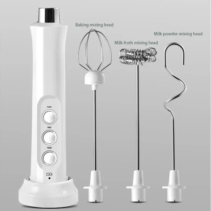 Balashov 3 In 1 Wireless Electric Milk Frother And Whisk