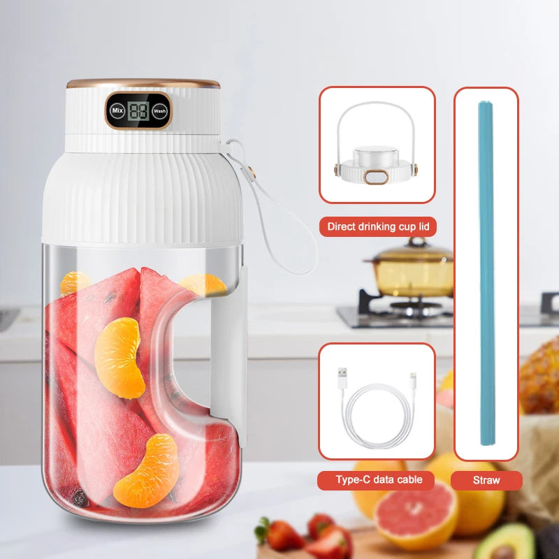 Portable USB Juicer Blender 1000ml for Smoothies
