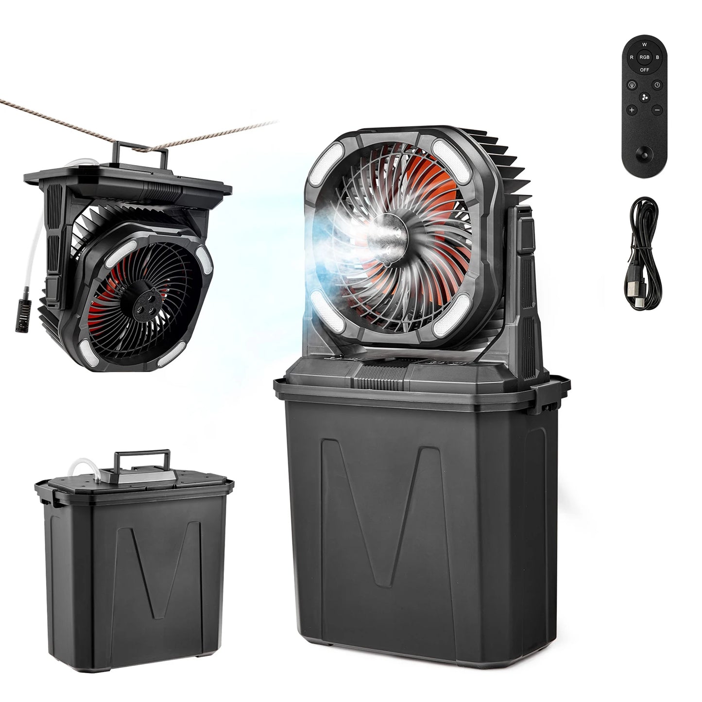 SucceBuy Portable Misting Fan With Water Tank And Rechargeable Battery