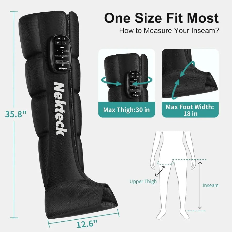 Nekteck Cordless Leg Compression Massager Rechargeable For Enhanced Circulation