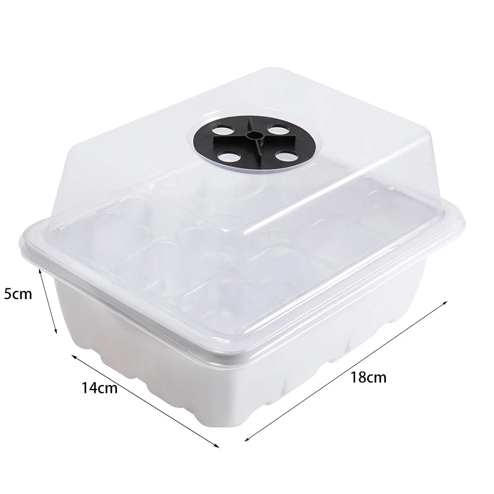 Shunmaii 12 Hole Seed Starting Germination Starter Tray Stackable