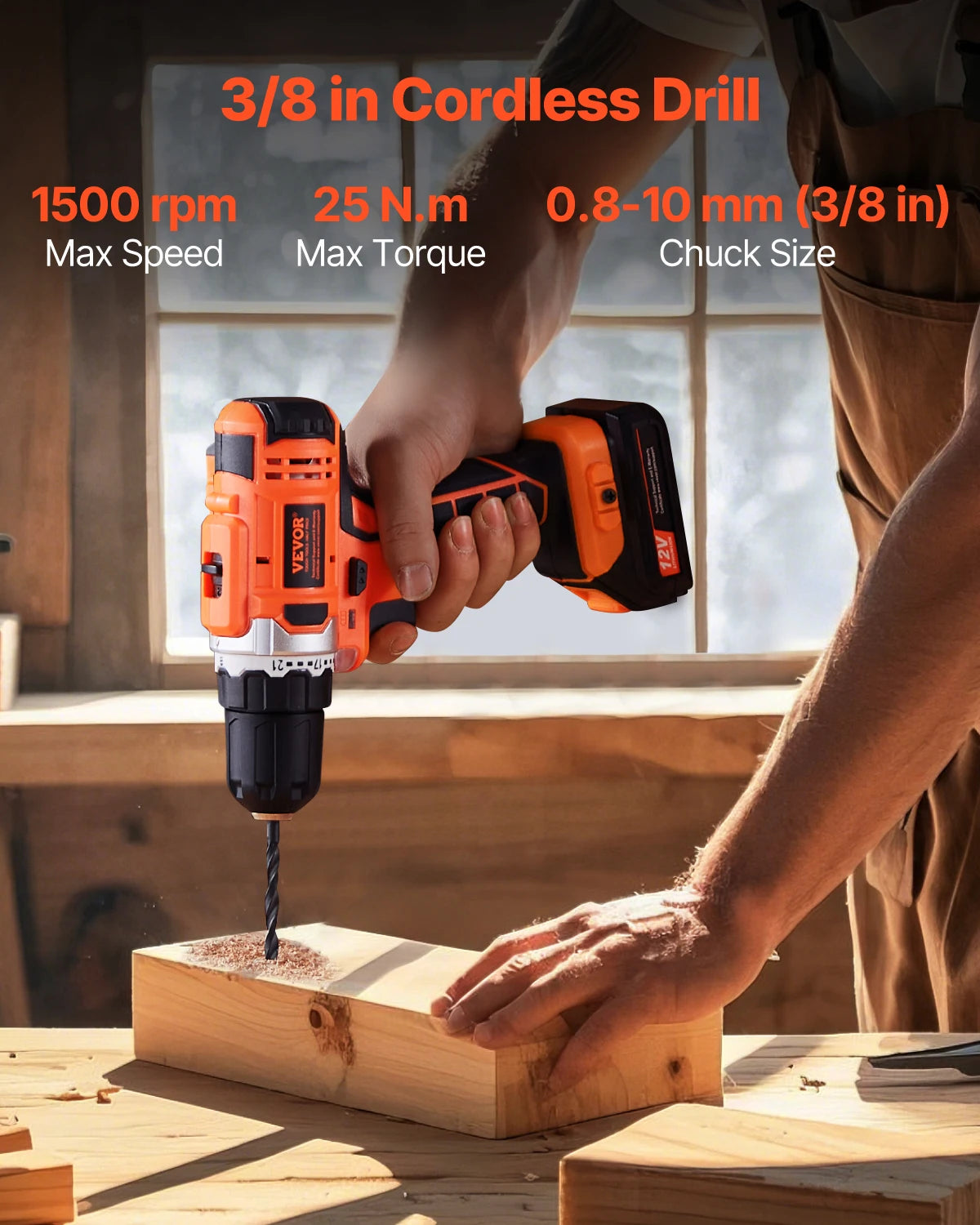 SucceBuy Cordless 2-Tool Drill and Impact Driver Combo Kit