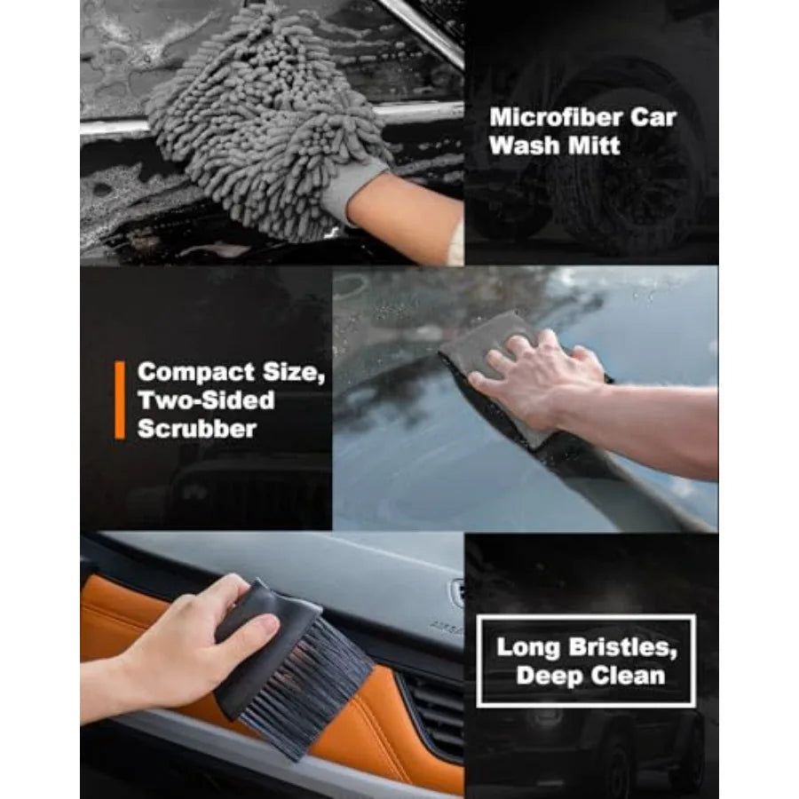 Windshield Cleaner Tool Kit For Car Detailing With 200g Gel