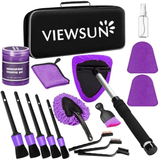 Windshield Cleaner Tool 17-Piece Car Interior Cleaning Kit