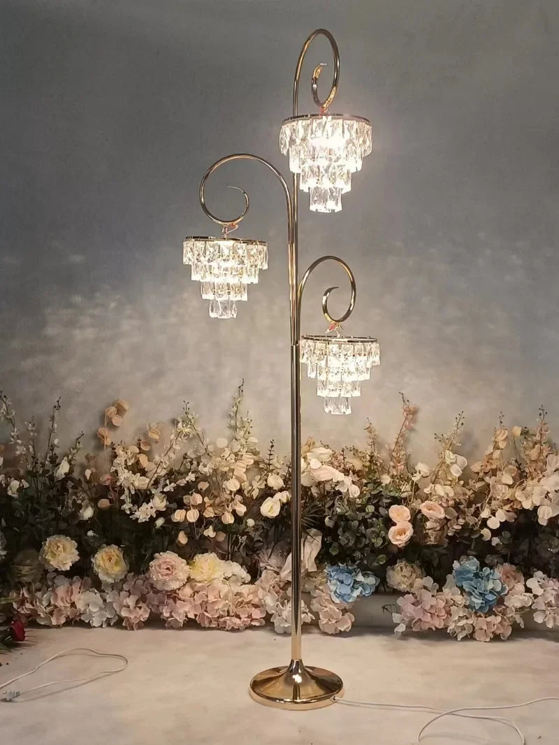 Crystal Floor Lamp For Wedding And Party Decor LED Lighting
