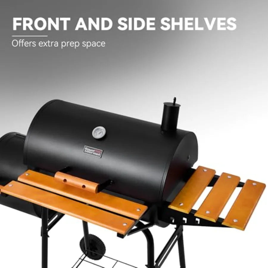 SHXI Outdoor Charcoal Grill With Offset Smoker For Backyard Grilling