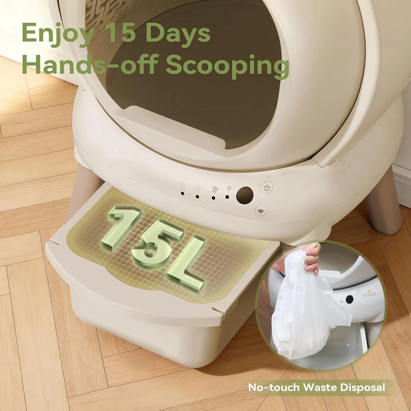 E2 Automatic Self Cleaning Litter Box Multiple Cats With App