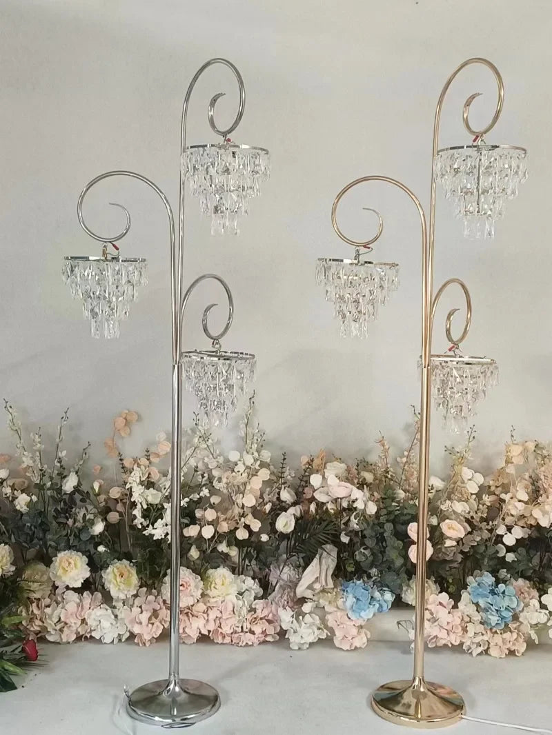 Crystal Floor Lamp For Wedding And Party Decor LED Lighting
