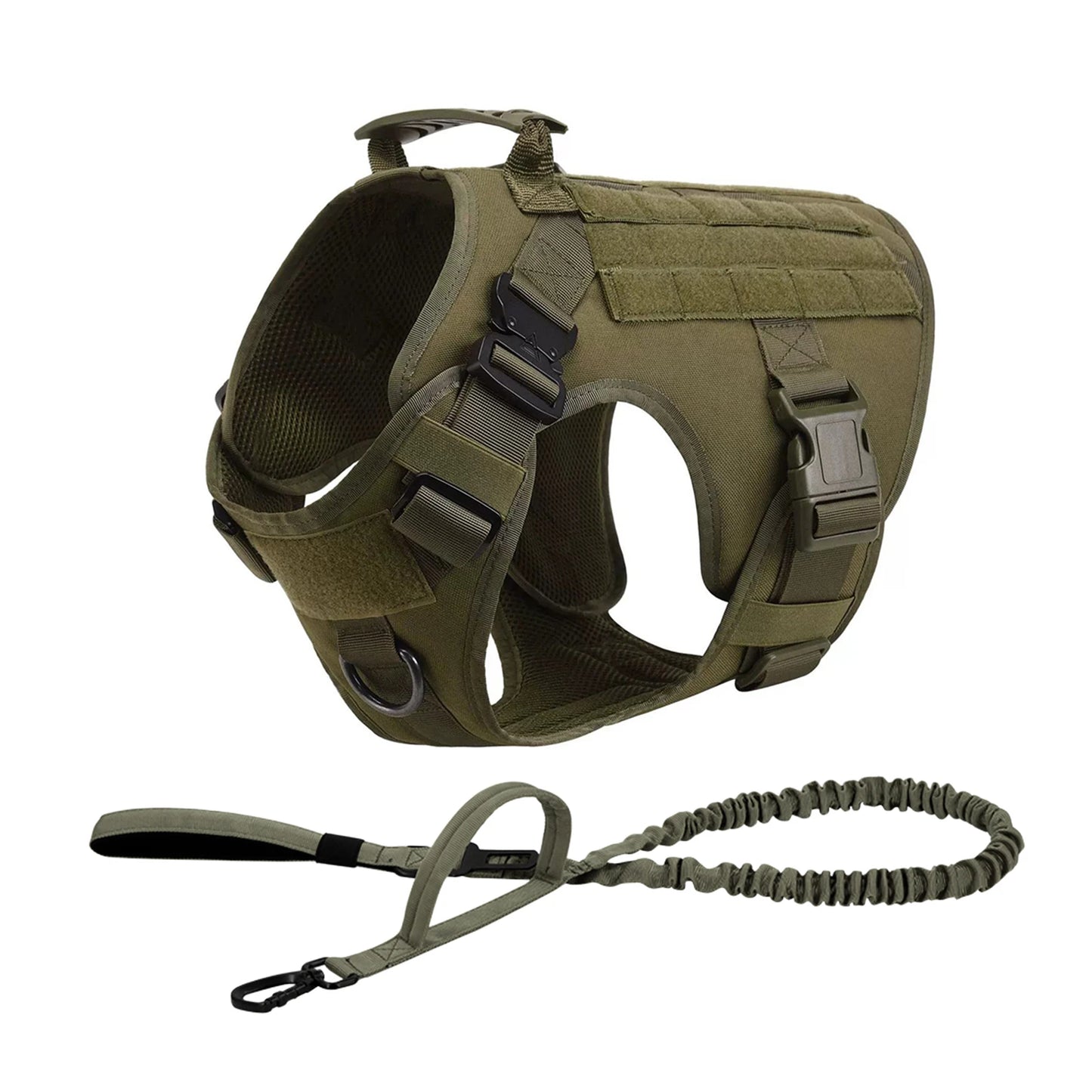 PETRAVEL CN Tactical Dog Harness Vest With Molle Pouches For Medium Large Dogs