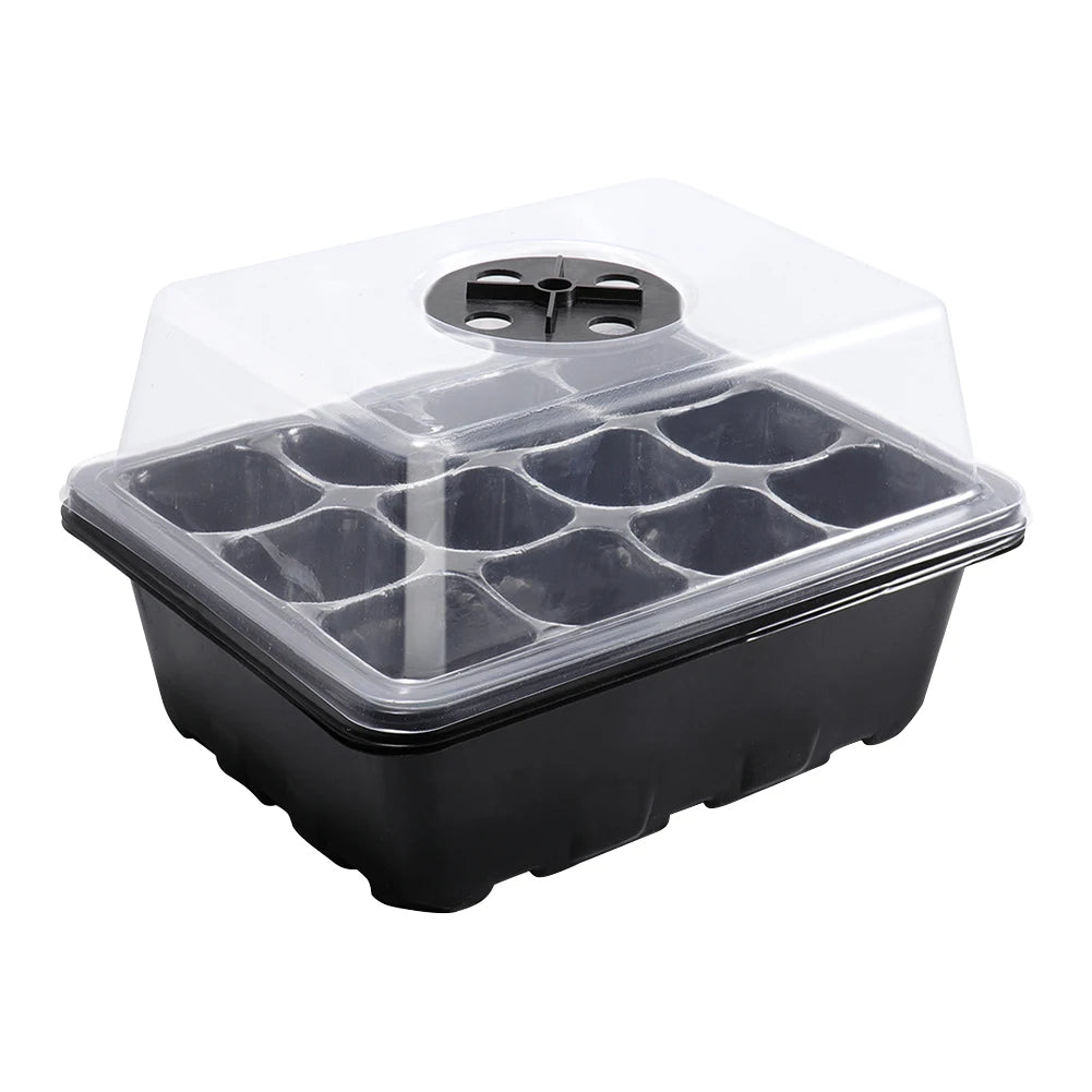 12 Holes Seed Germination Tray With Humidity Dome For Seedlings