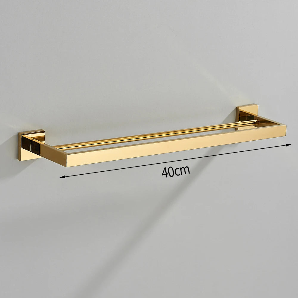 Onyzpily Bathroom Hardware Set Kit Wall Shelf Towel Bar