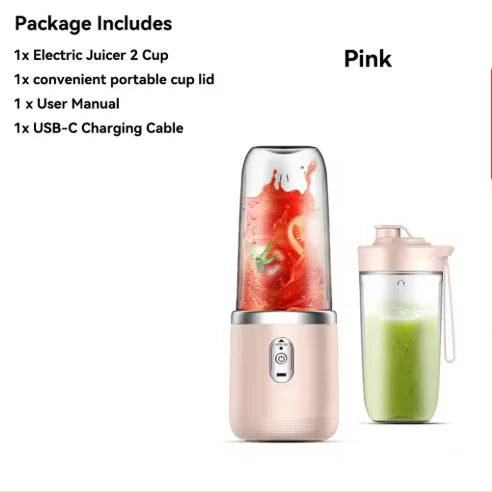 ATMDOG Portable USB Rechargeable Personal Blender 400ml 6 Blades