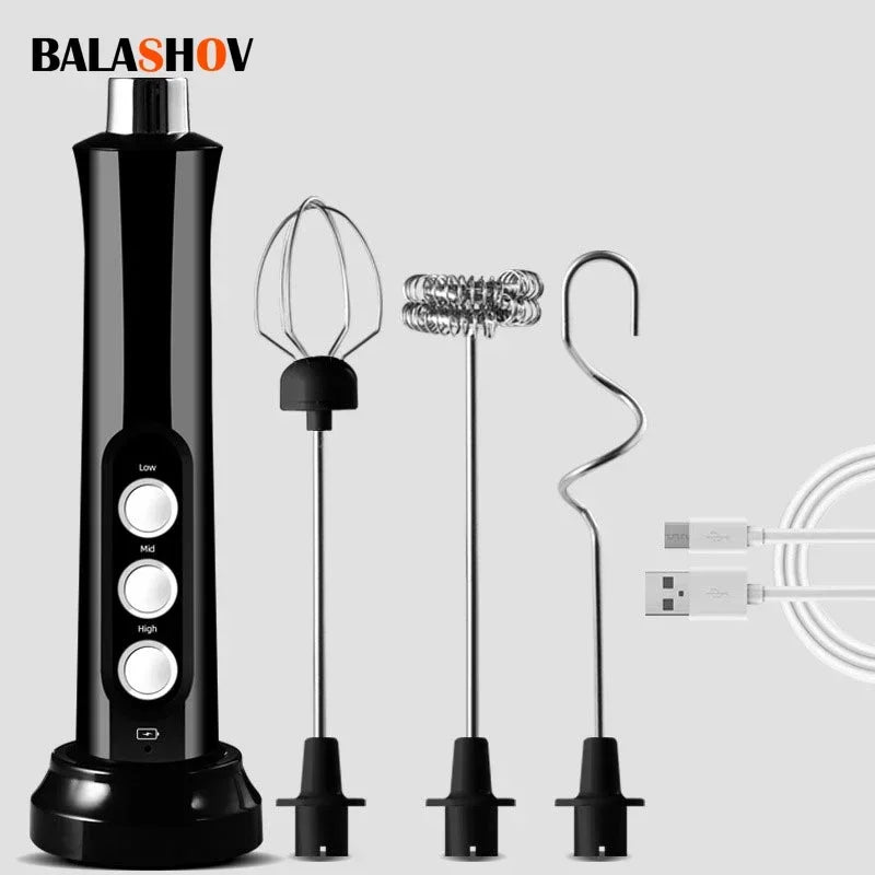 Balashov 3 In 1 Wireless Electric Milk Frother And Whisk