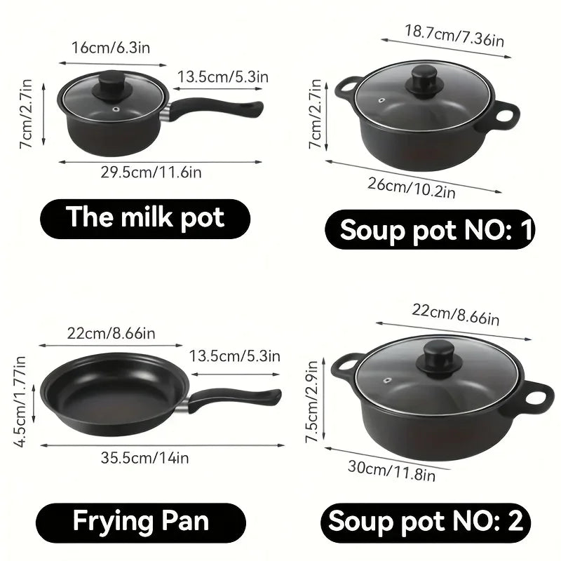 AEHOME 13-Piece Nonstick Cookware Set Induction Compatible