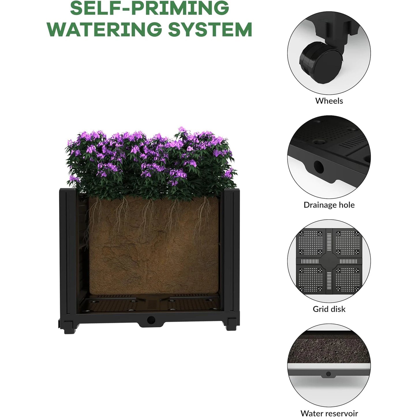 Raised Garden Bed With Trellis Arch For Climbing Plants