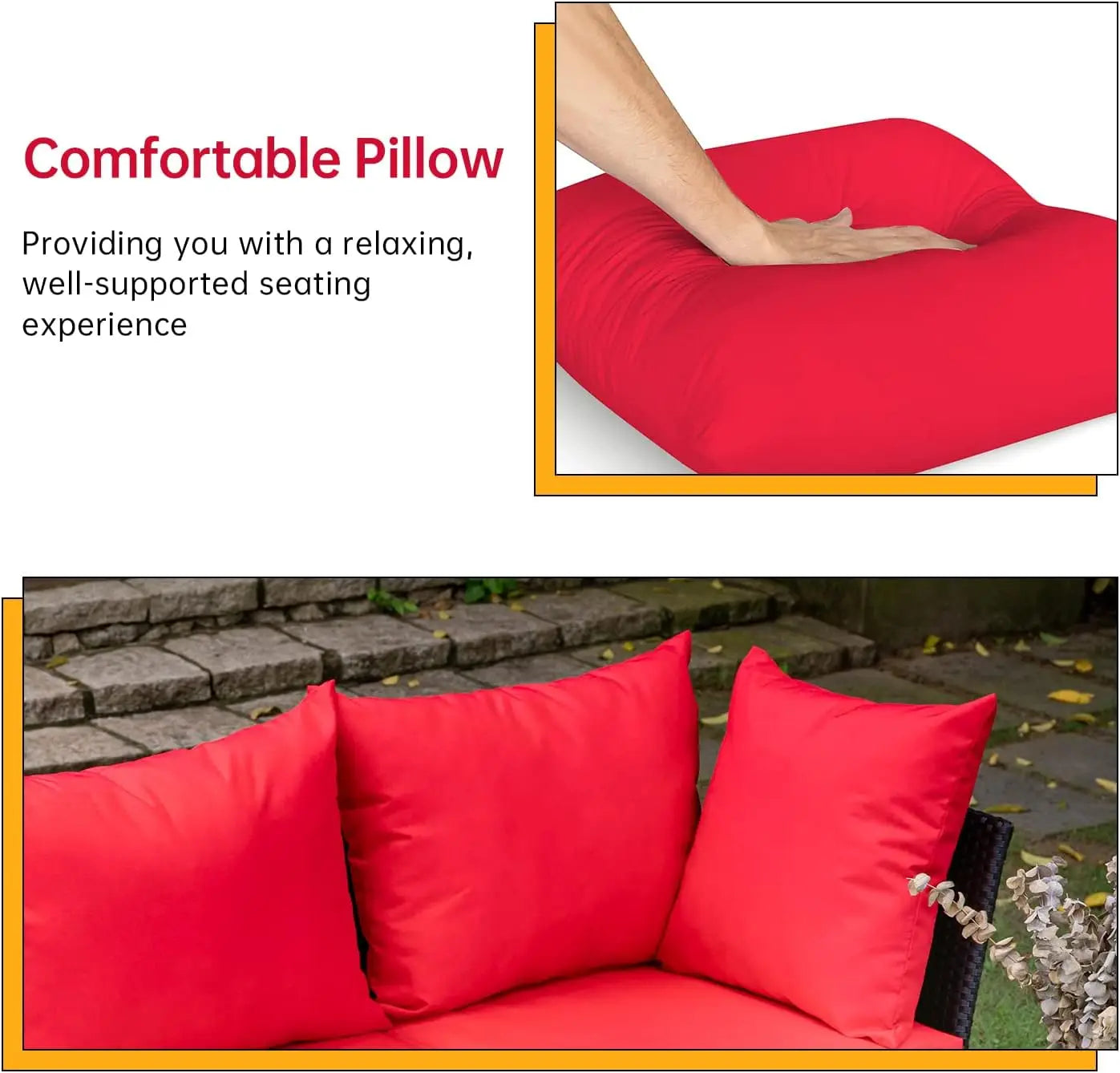 Patio Furniture Sets Outdoor Wicker Conversation Sofa Rattan Chair