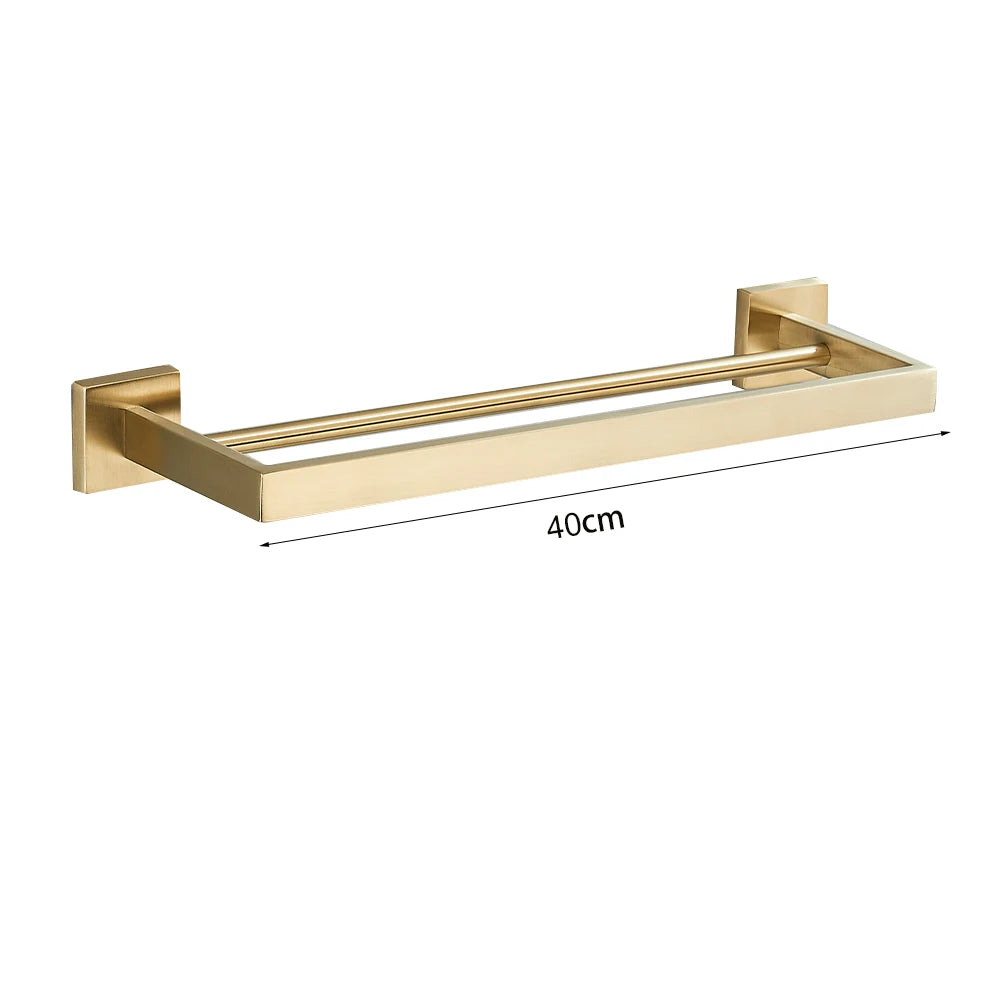 Onyzpily Bathroom Hardware Set Kit Wall Shelf Towel Bar
