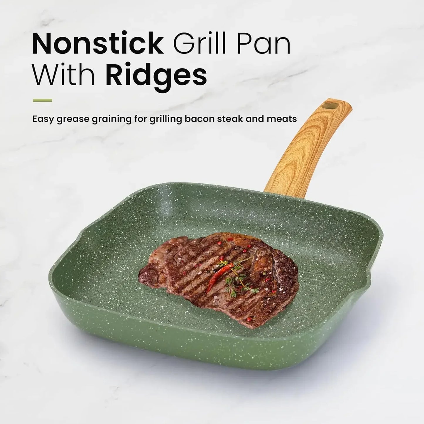 XMSJ Pots And Pans Set Nonstick 30-Piece Induction Cookware