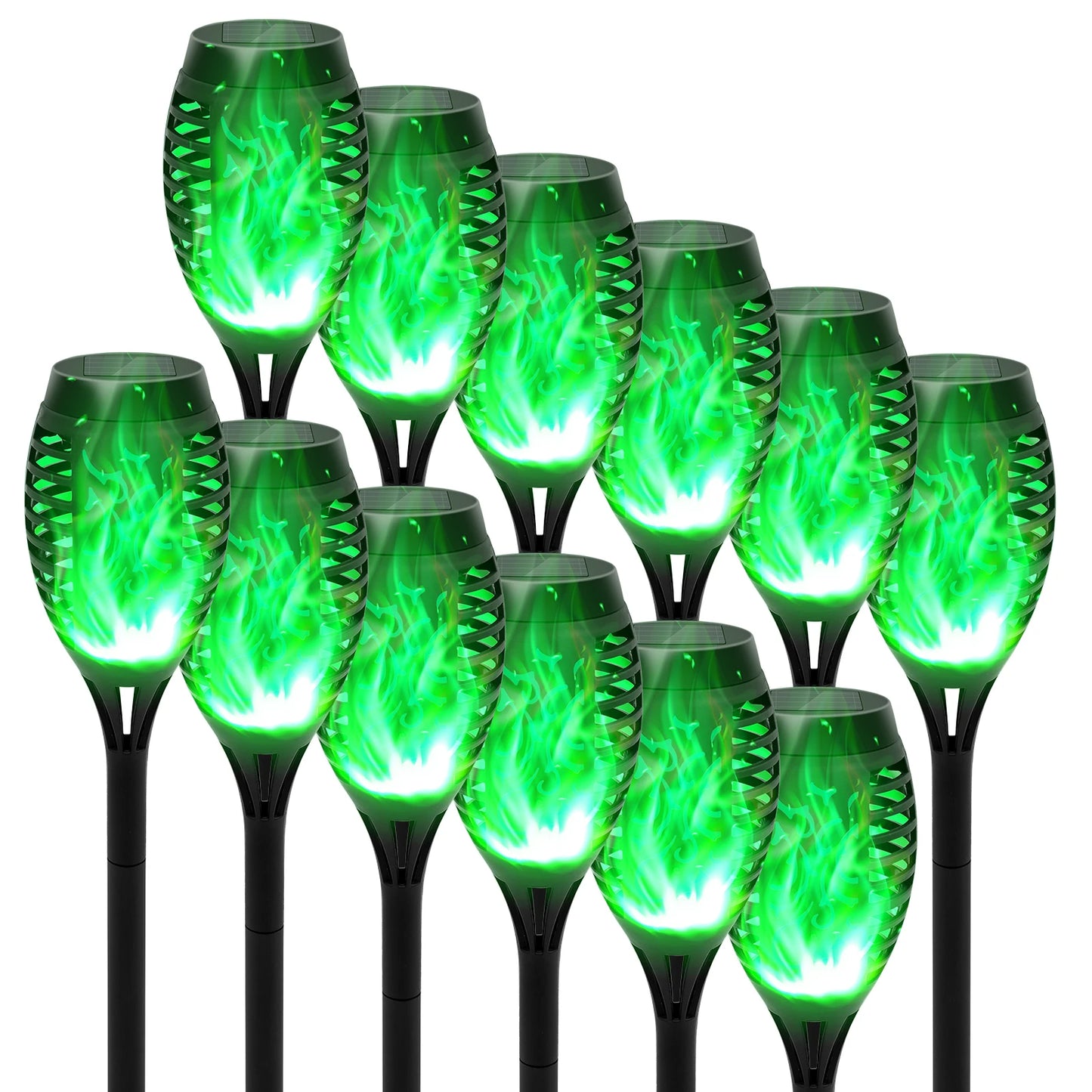 Solar Flame Light Outdoor Flickering LED Torch Lamp For Garden Decor