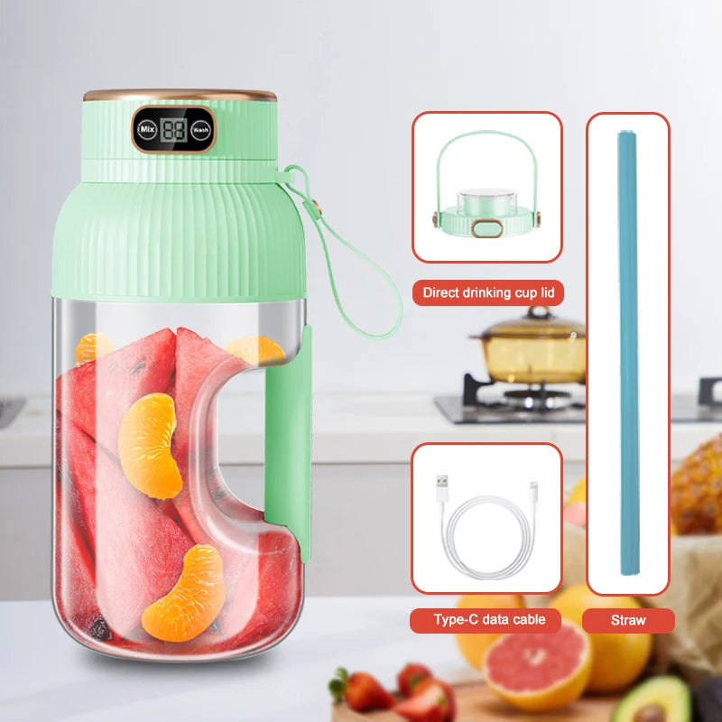 Portable USB Juicer Blender 1000ml for Smoothies