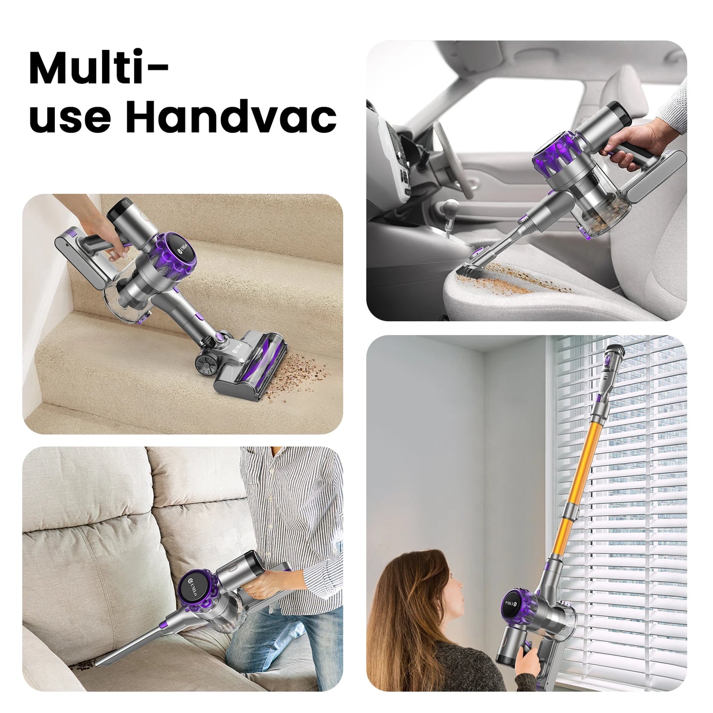 INSE Cordless Vacuum Cleaner 40Kpa Suction For Pet Hair