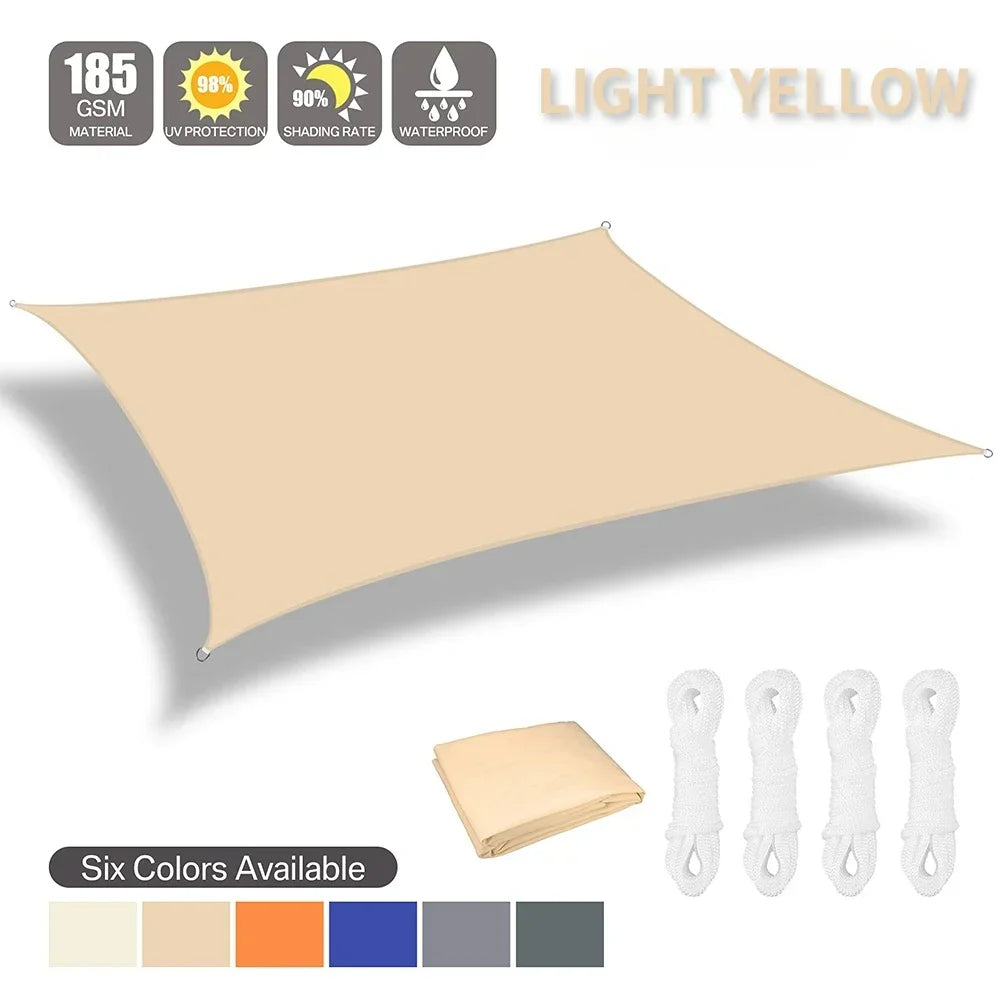 Waterproof Shade Sail for Outdoor Patio and Garden Canopy
