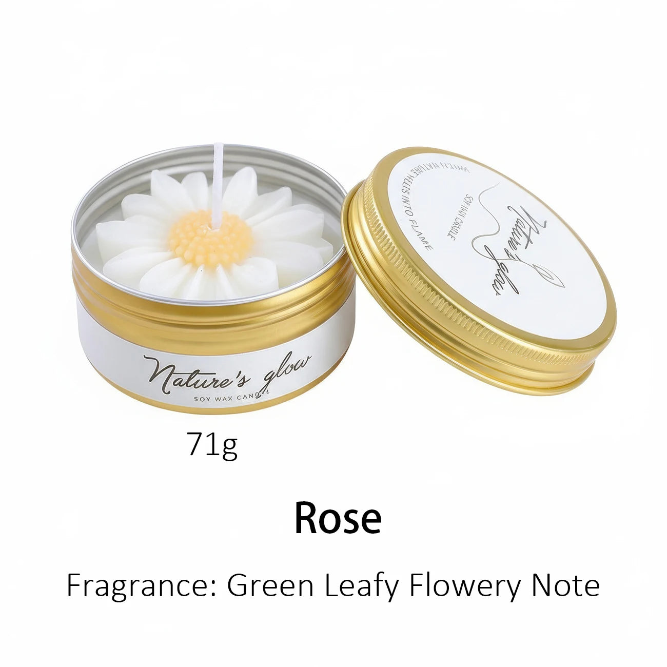 Chamomile Scented Soy Wax Candle Tin Handmade For Bedroom Decor