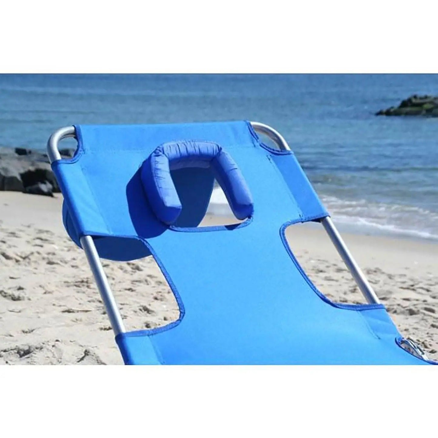 Beach Lounge Chair Folding Reclining Outdoor Chaise Lounger Portable Adjustable