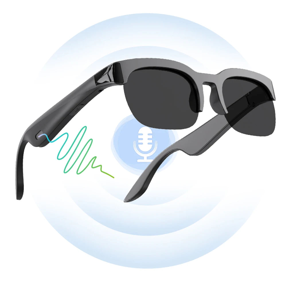 VKTECH Smart Glasses AI Translator Bluetooth Sunglasses Music And Calls