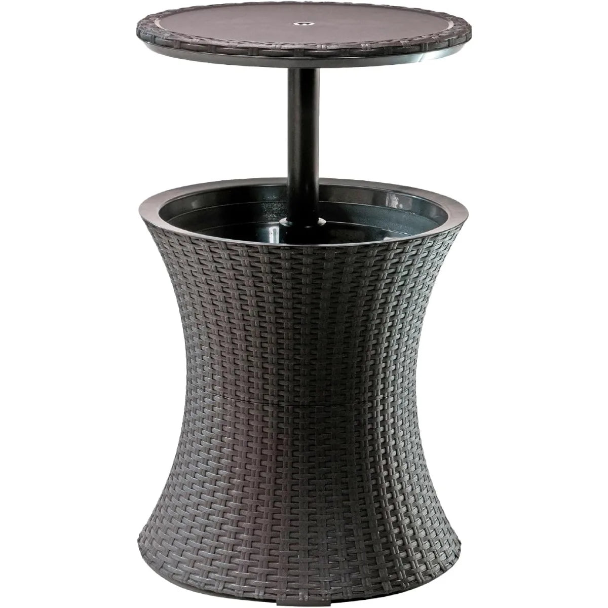 XIUWO Outdoor Bar Table With Hidden Cooler For Patio Parties