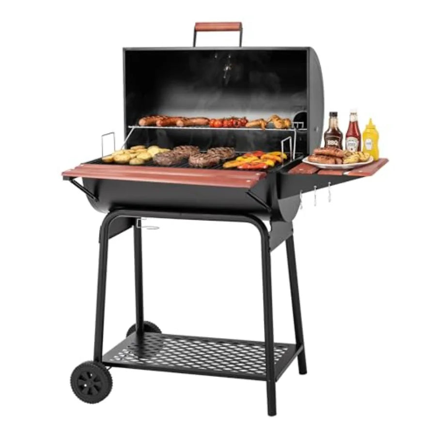 SHXI Outdoor Charcoal Grill For Backyard And Patio 30 Barrel
