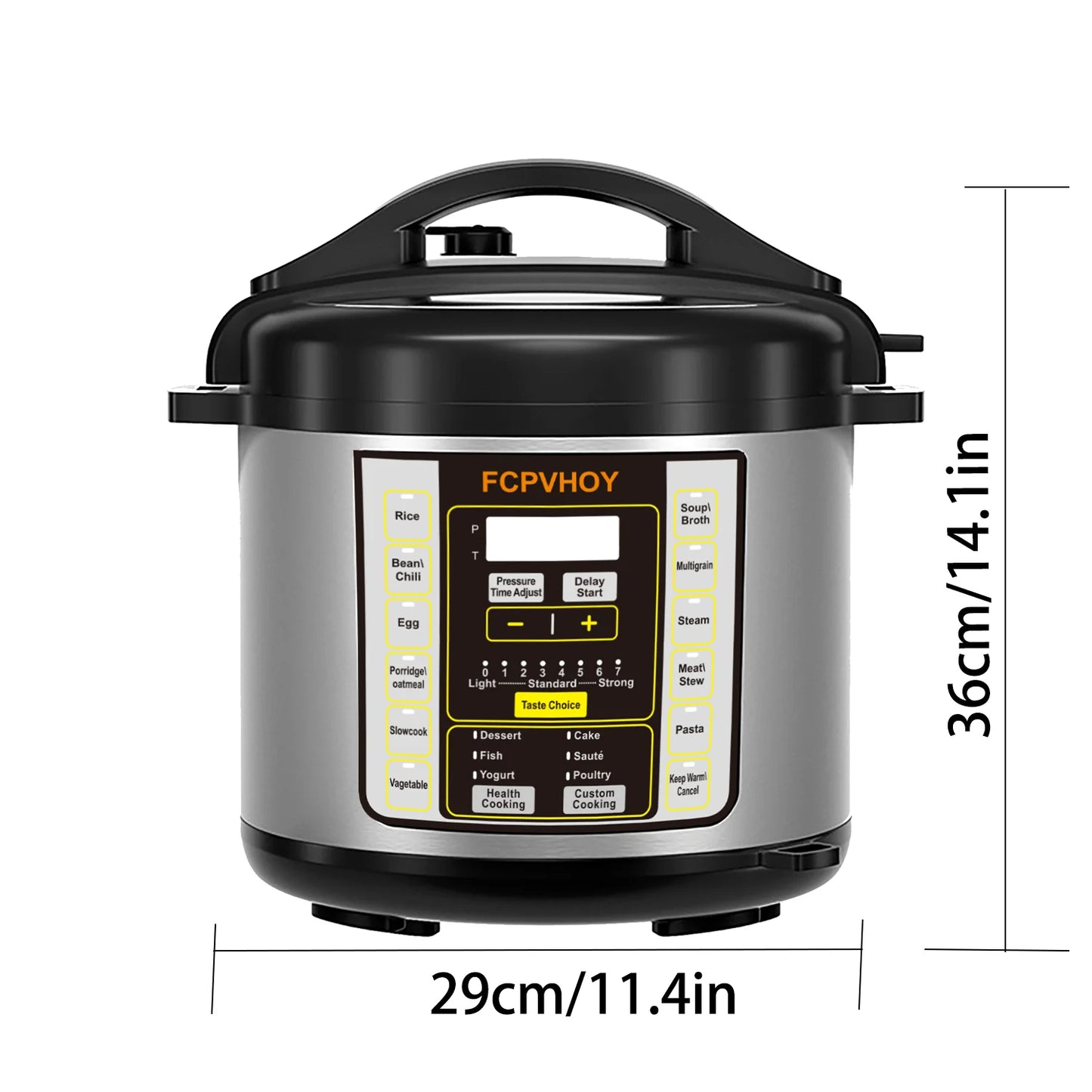 6 Qt Electric Pressure Cooker Nine In One Safer Venting