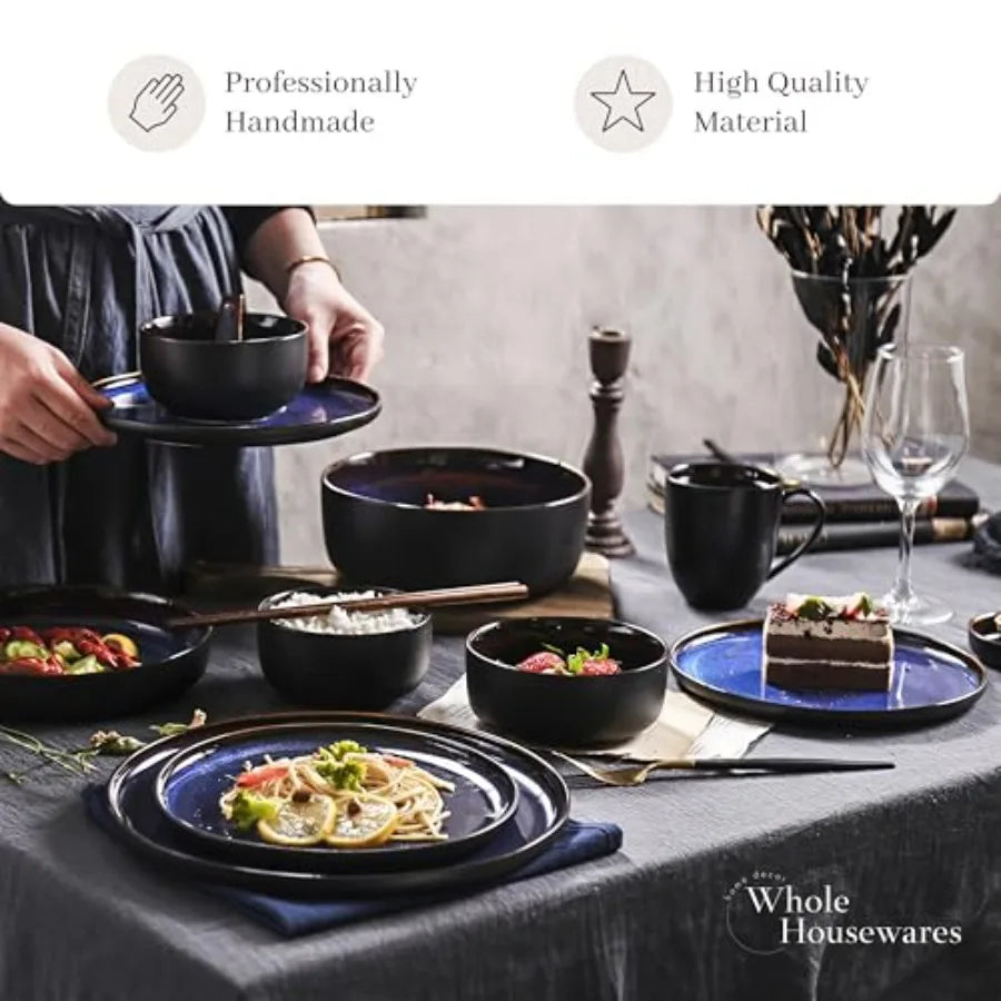 Ceramic Dinnerware Set Plates And Bowls Microwave Safe