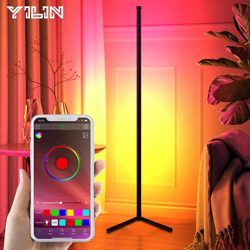 YILIN RGBIC LED Floor Lamp With Smart App Remote Control