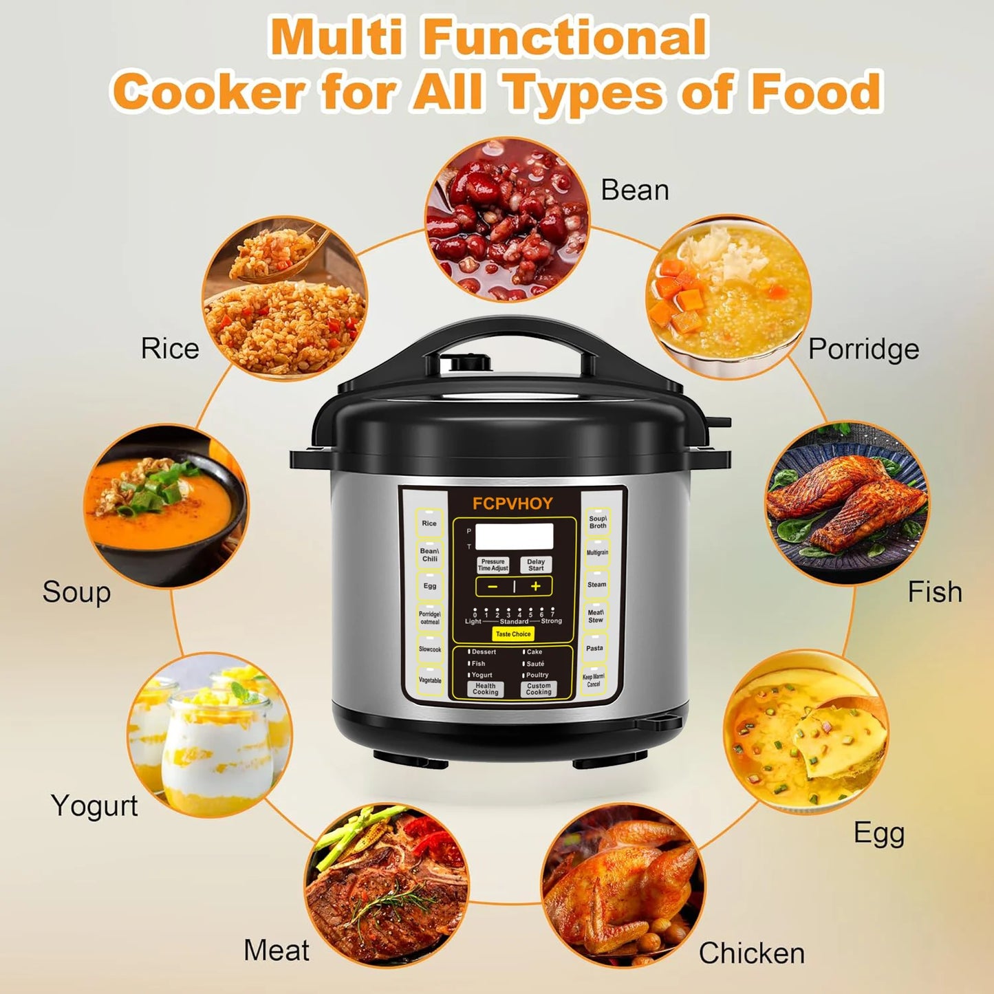 6 Qt Electric Pressure Cooker Nine In One Safer Venting