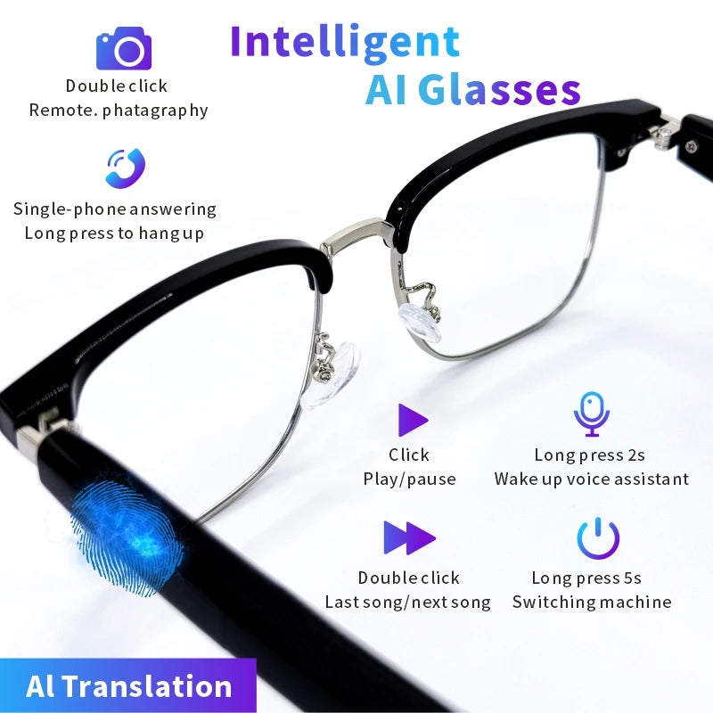 SENBONO Smart Glasses AI Translation Real Time Multilingual Support