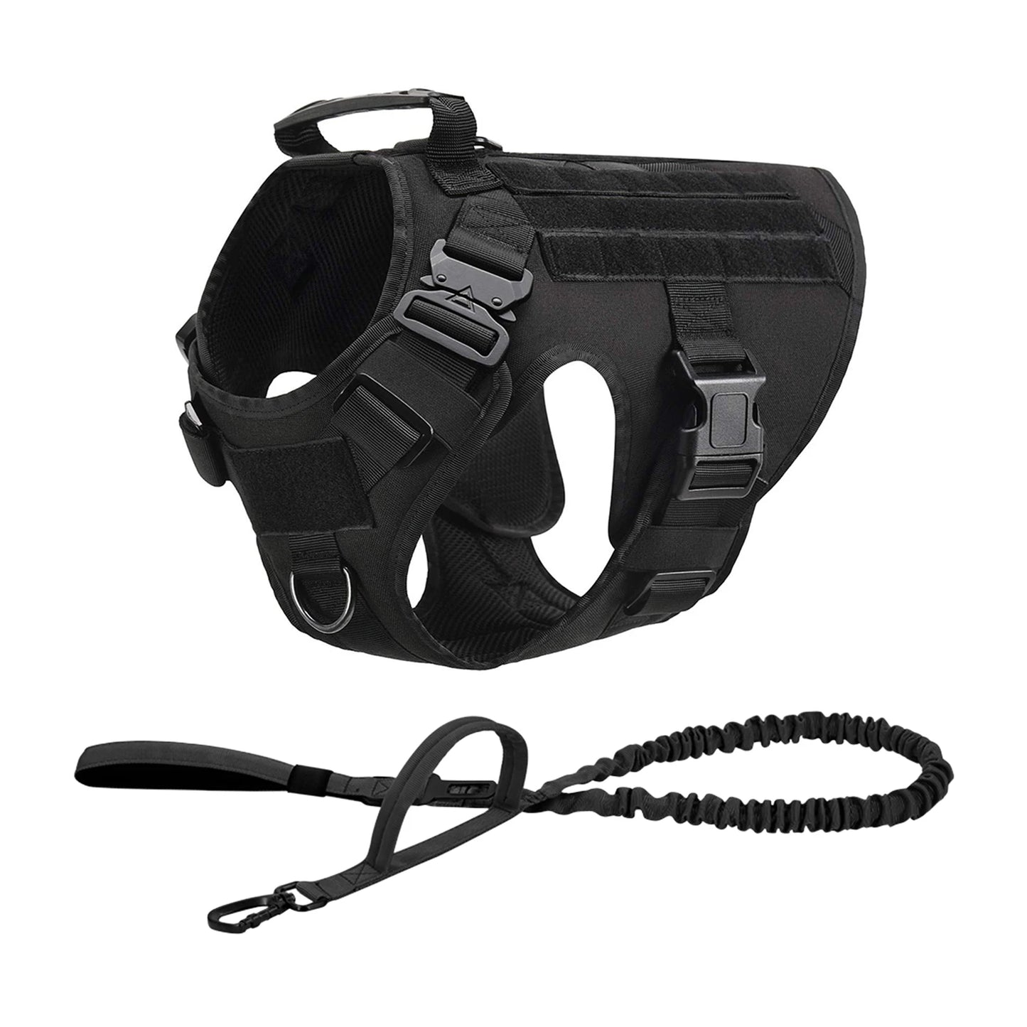 PETRAVEL CN Tactical Dog Harness Vest With Molle Pouches For Medium Large Dogs