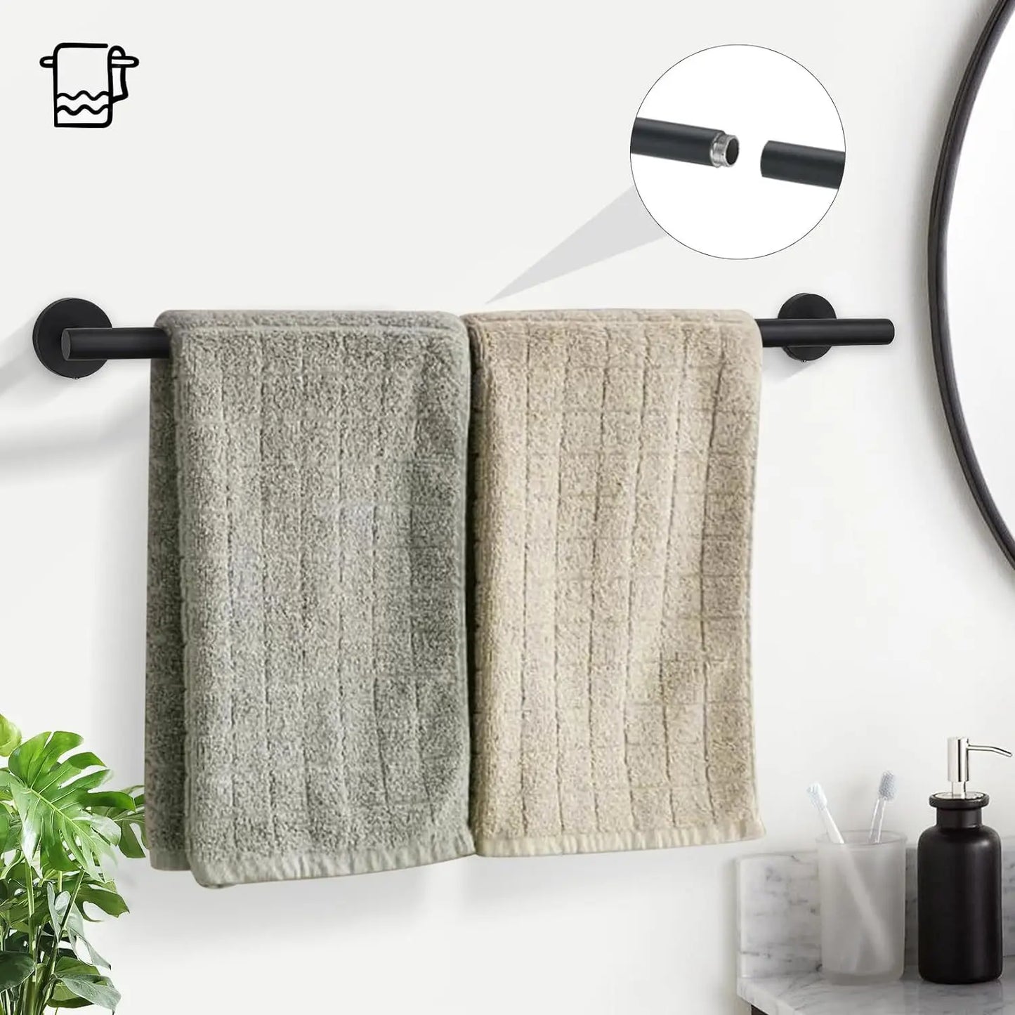 Bathroom Accessories Set Stainless Steel Towel Bar Towel Rack