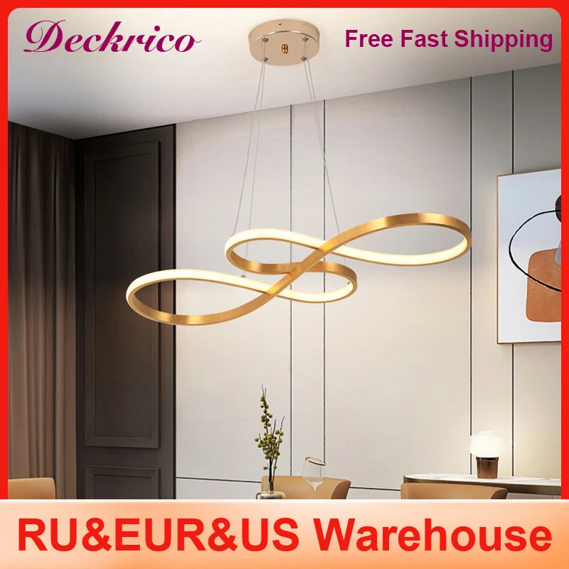 Deckrico Pendant Light With Dimmable LED Fixture For Living Room