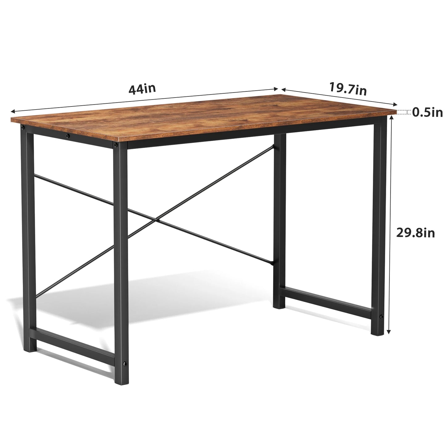 JHK Computer Desk For Office And Gaming With Wood Tabletop