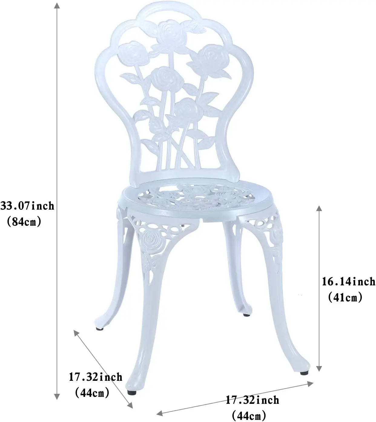 Durable Cast Aluminum Outdoor Bistro Set for Patio Table