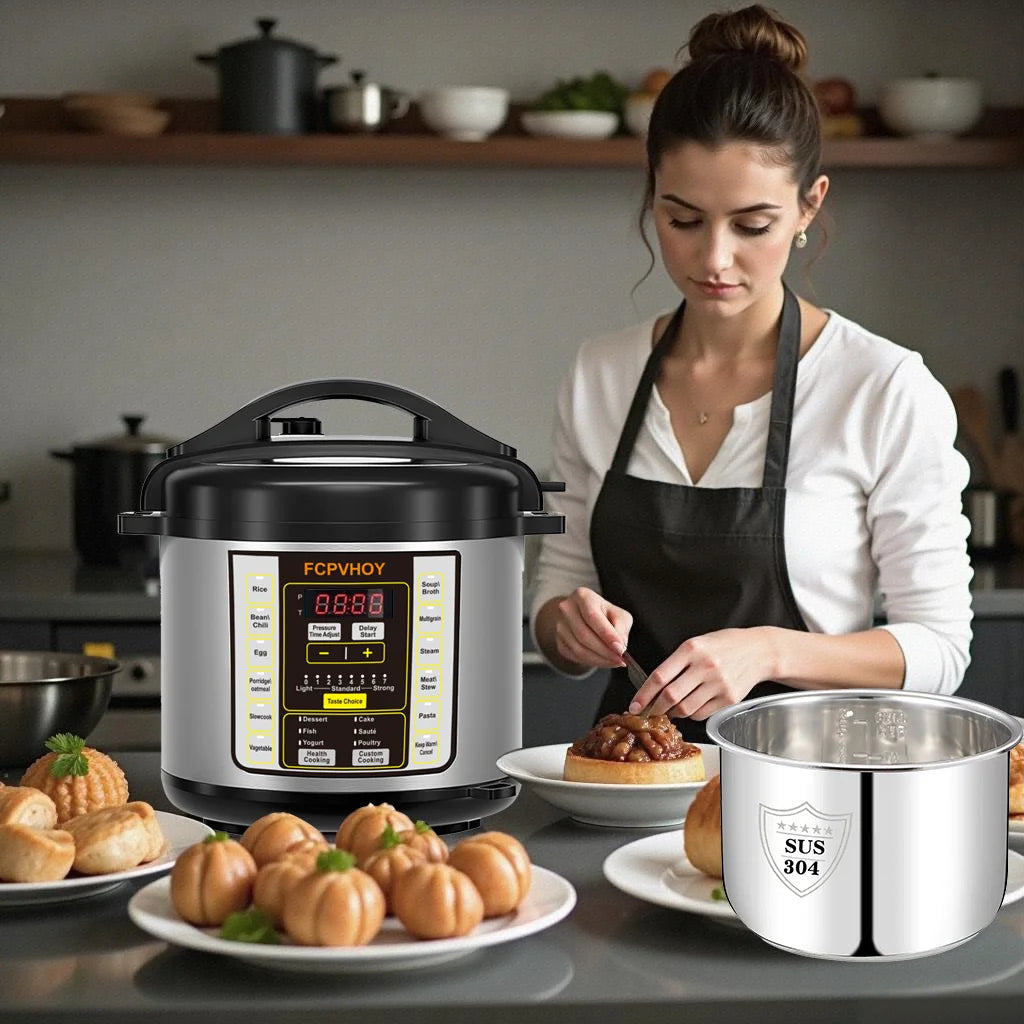 6 Qt Electric Pressure Cooker Nine In One Safer Venting