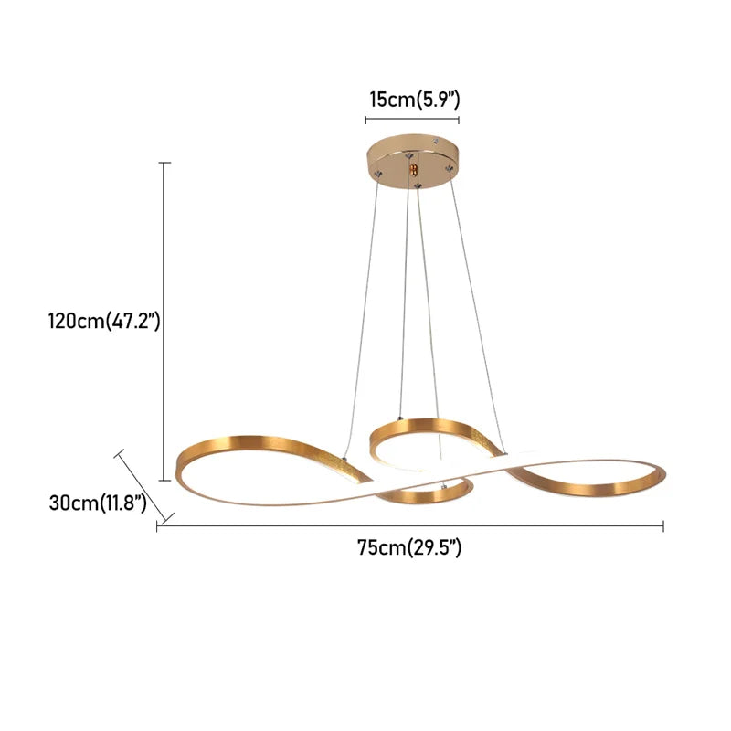 Deckrico Pendant Light With Dimmable LED Fixture For Living Room