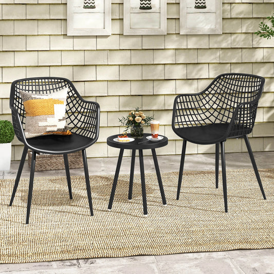 HOMASIS All Weather Patio Bistro Set Table And Chairs