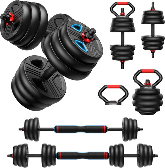 Adjustable Dumbbell Set 20-90lbs 5-In-1 Home Gym Equipment